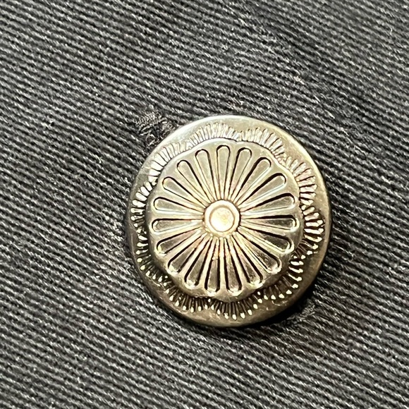 Vintage Western 100% Cotton Concho Embellished Duster Trench Jacket Dress Unisex - Picture 12 of 16